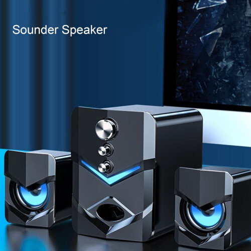 Wired 2,1 Stereo-Desktop-Lautsprecher mit Subwoofer, 3W, ABS 1