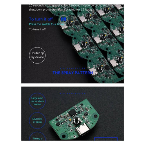 4X Dual Spray Atomization Module USB Humidifier Driving Circuit Board Atomization Experimental Equipment Ultrasonic