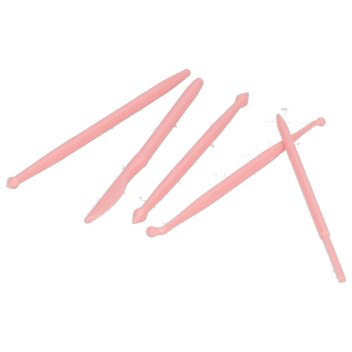 Pink 14-Piece Plastic Modeling Tools for Clay Crafting and Cake Embossing 1