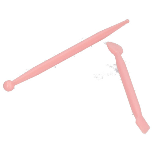 Pink 14-Piece Plastic Modeling Tools for Clay Crafting and Cake Embossing 2