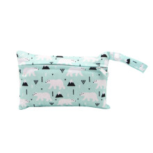(Sky-blue Polar Bear) Waterproof Baby Cloth Diaper Bag