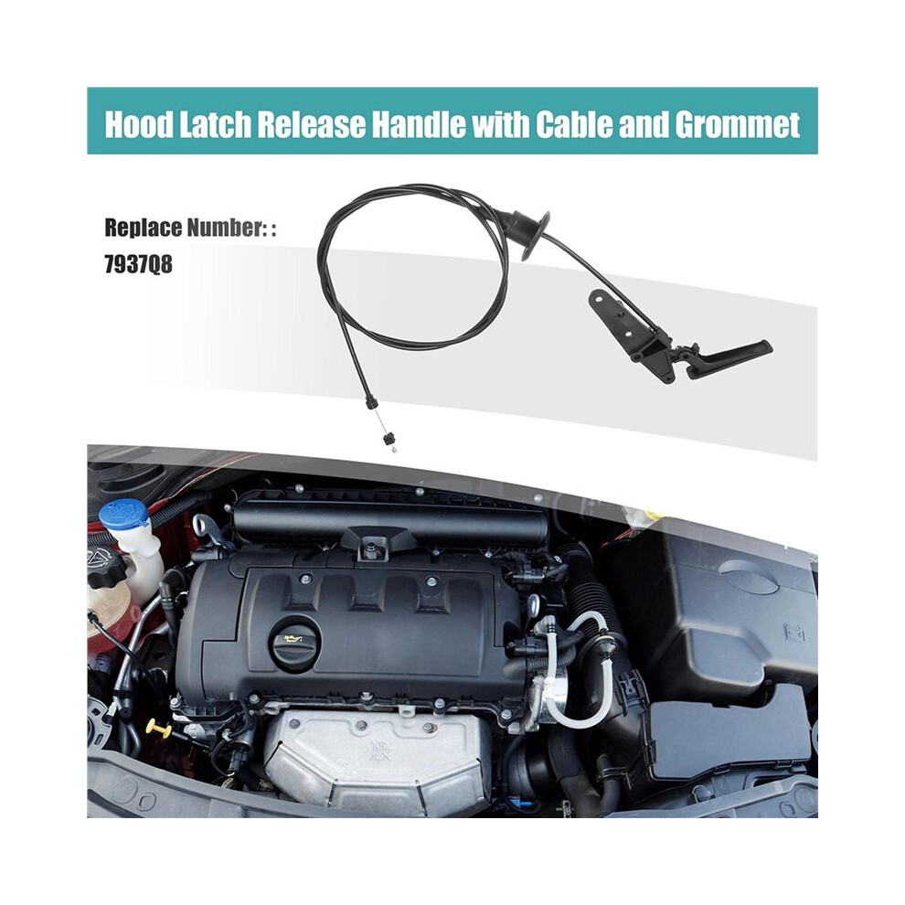 5X 7937Q8 7937.Q8 Hood Release Cable For Berlingo Multispace 2008-2020 Hood Release Handle 6032879195345