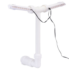 Doppelkopf-Solarschwimmfontäne mit LED-Leuchten, 28 cm, Fernbedienung, Automatische Abschaltung