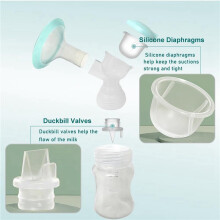 12pcs Duckbill Valves and 8pcs Silicone Diaphragm for Zomee Z1/Z2/BabyBuddha/NCVI 8782/8780/Motif Twist Breast Pump