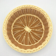 (Mixed Color, 25*7) Large Rattan Fruit Basket for Kitchen & Dining