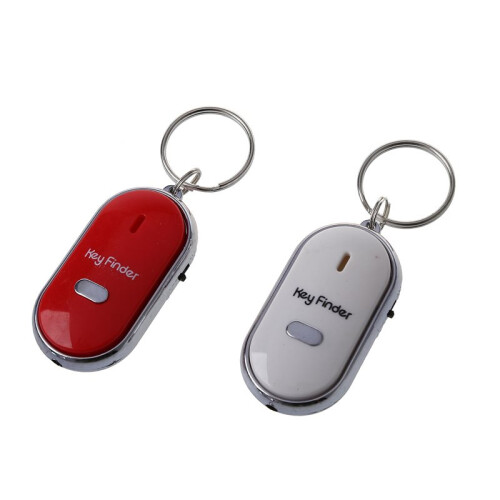 8pcs Whistle Lost Key Finder Flashing Beeping Locator Remote Keychain LED Ring 1