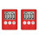 Digital Kitchen Timer, Timer, Egg Timer, Suitable for Work, Sports Timer, Game, Cooking Timer, 4 Pack Red 2