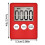 Digital Kitchen Timer, Timer, Egg Timer, Suitable for Work, Sports Timer, Game, Cooking Timer, 4 Pack Red 6