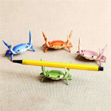 4X Japanese Söt Crab Pennhållare Tyngdlyftande Crabs Pennhållare Fäste Förvaringsställ Presentpapper B