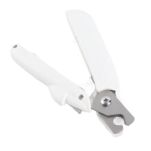Pet Cat Dog Safety Nail Clippers with LED Light, 14.8cm, White
