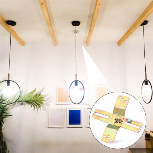 12 Sets Light Fixture Mounting Bracket,4 Inch -Shaped Mount Bracket Light Crossbar Bracket with Screws 2