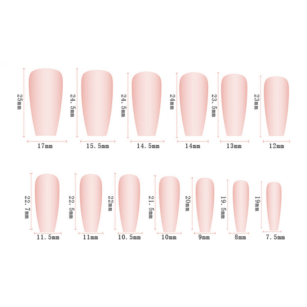 Roc-Electron Pink Glitter Almond Press On Nails With Gradient Art