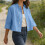 Linen Shirts for Women Soft Cotton Button Down Spring-Red S 5
