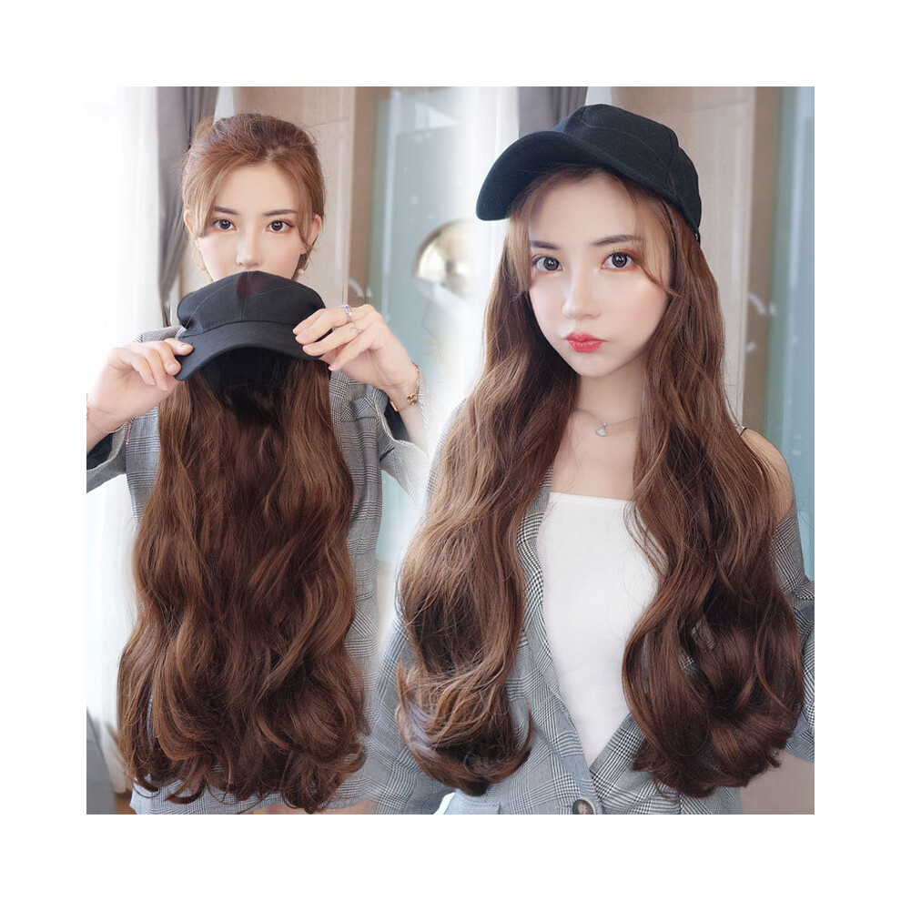 Roc-Electron Light/Brown (-Brown) Women\'S Curly Wave Wig Cap - Party & Daily Use