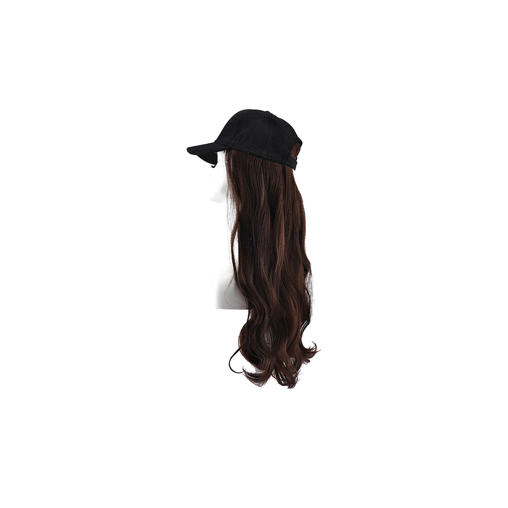 Roc-Electron Dark/Brown (-Brown) Women\'S Curly Wave Wig Cap - Party & Daily Use