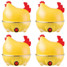 4X Cocedor de Huevos Multifuncional, Vaporizador de Huevos, Apagado Automático, Vaporizador de Huevos Multifuncional, Enchufe Estadounidense para