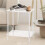 2X Acrylic Coffee Table Square Side Table Accent Table Sofa Bedside Table Clear Double Tier Snack Tea Side Table 7