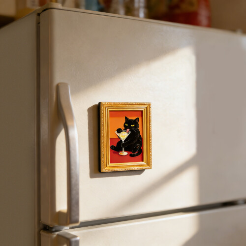 6Pcs Artistic Refrigerator Magnets with Cute Cats Design-2 2