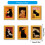 6Pcs Artistic Refrigerator Magnets with Cute Cats Design-2 4