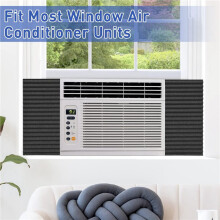 8X Raamairconditioner, Geïsoleerd Schuimpaneel aan de Zijkant, Warmte- en Tochtisolatie, Tweedelige Panelen Raamafdichting