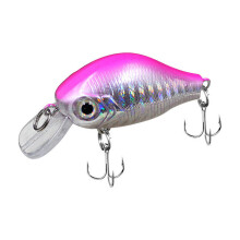 (PinkBack SilverBody) 6cm Minnow Lure for Bass Fishing, Fast Sinking, Anti-Rust