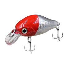 (Red And Silver) 6cm Minnow Lure for Bass Fishing, Fast Sinking, Anti-Rust