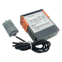 2X Temperatur- und Feuchtigkeitsregler mit Doppelanzeige STC-3028 10A AC110-220V, Intelligenter Digitaler Thermostat für Inkubatoren