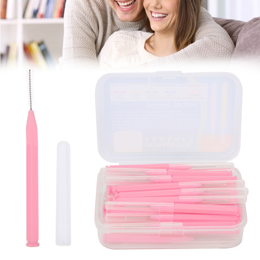 Pink 30Pcs Interdental Brush Set For Dental Braces & Orthodontic Care