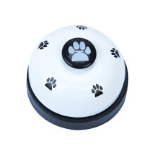 (White) Dog Cat Sound Button Toy - Pet Training Gift