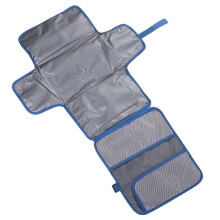 Wasserdichte Wickelauflage für Neugeborene mit Wischhalter, Blau, 86,5x54cm