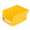 Wall Mount Parts Storage Rack - Yellow, 135x105x76mm, Stackable Tool Bin 1