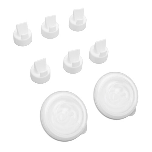 2pcs Backflow Protector & 6 White Duckbill Valves for Breastpump S2 S1 9 Plus Dew 350 2