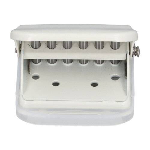 6 Hole Punch for A4/A5, 5 Sheets Capacity, White, Adjustable