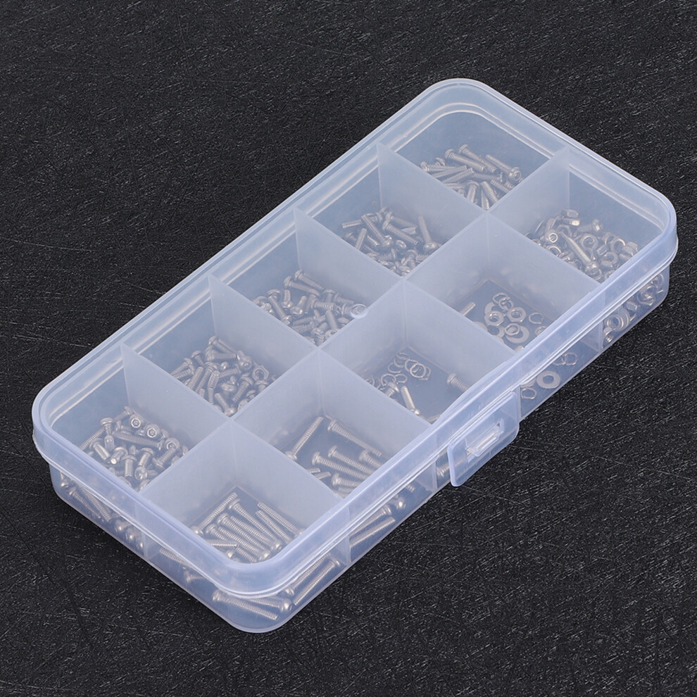 600pcs 304 Stainless Steel Hex Nut and Bolt Set