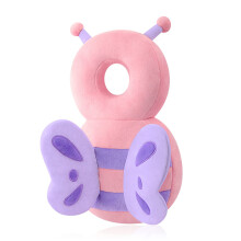 Weicher, atmungsaktiver Baby-Kopfschutzrucksack mit niedlichem Cartoon-Motiv, ideal für aktive Kleinkinder, Rosa, 1 Stück
