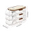 Double-Row Egg Storage Box Kitchen Refrigerator Side Door Egg Box Transparent Rolling Egg Rack,B 8
