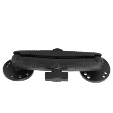 Double Ball Mount with 2 Round Plates, 17cm Aluminum Fish Finder Mount