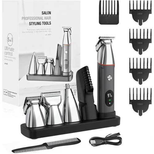 5-in-1-Profi-Haar- und Bartschneider Silver