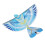 Flying RC Bird Toy 2.4GHz USB Rechargeable Bionic Flapping Wings Blue 2