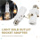 2 Pcs Light Socket to Plug Adapter,E26/E27 Light Bulb Outlet Socket Adapter,Sockets Support 3 Prongs Light Plug US Plug 1