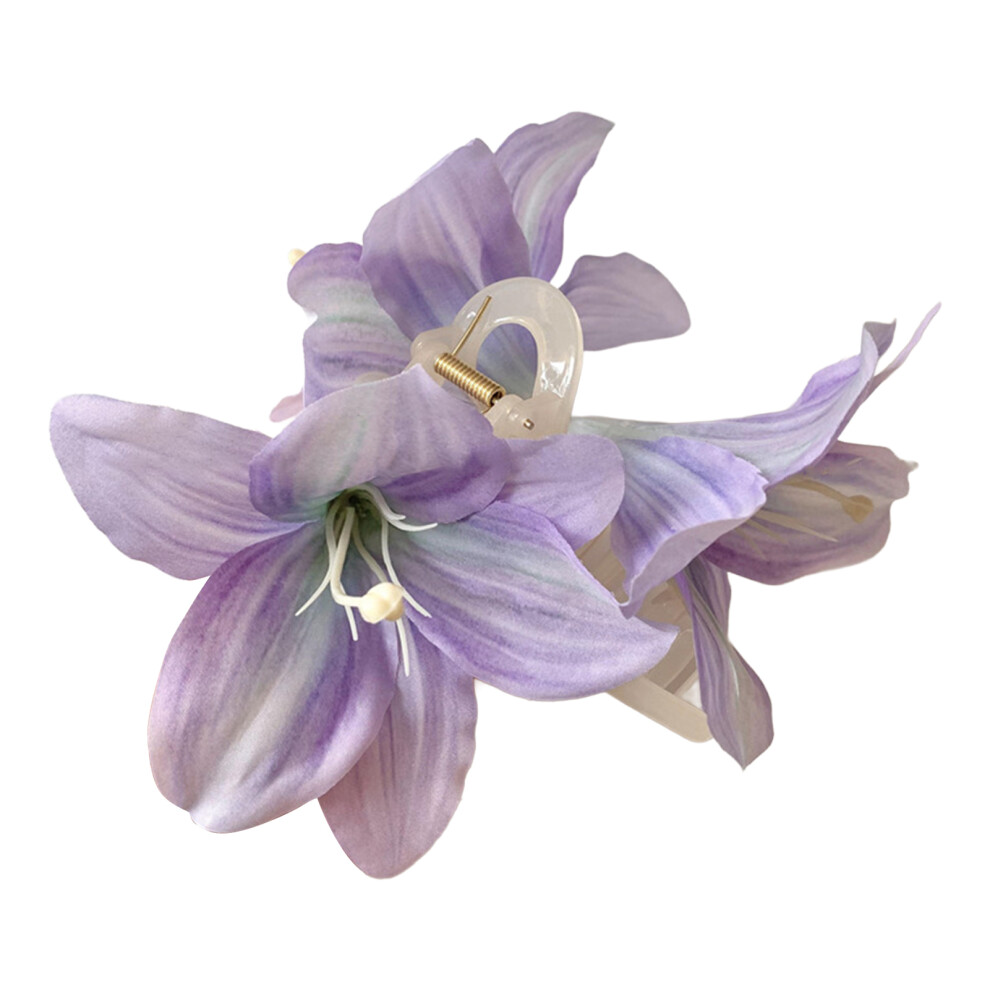 Phui-Pet-Supplies (1) Summer Lily Flower Hair Clip - Strong Hold