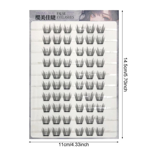 (10 rows) Self-Stick Comic Eyelash Clusters for DIY Makeup 2