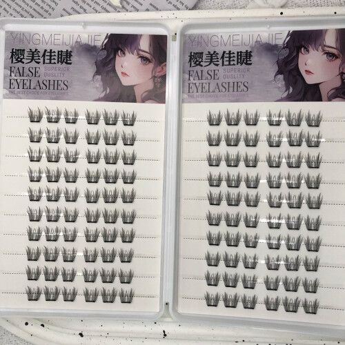 (20 rows) Self-Stick Comic Eyelash Clusters for DIY Makeup 1