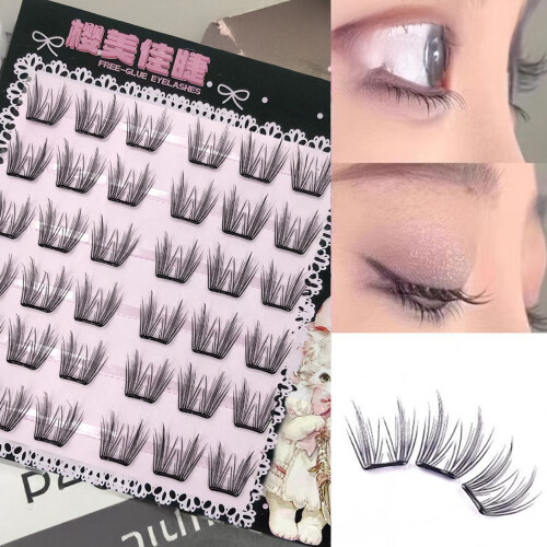 (6 Rows) Self-Stick Comic Eyelash Clusters for DIY Makeup 2