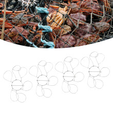 Stainless Steel Crab Snare Trap 8.5cm, Reusable 4PCS with Nylon Rope