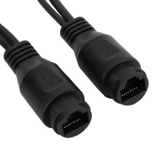 12V PoE Splitter Kabel schwarz
