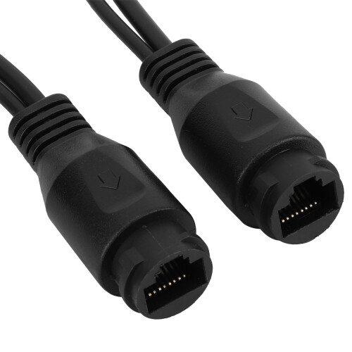 12V PoE Splitter Kabel schwarz