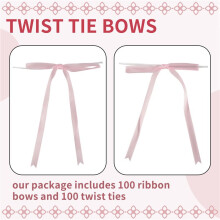 100 Stück Schleifen zum Binden, 12,7 X 17,8 cm, Satinband-Schleifen zum Verpacken Von Geschenken, Kuchen, Leckereien, Tüten, Basteln, DIY-Geschenk,