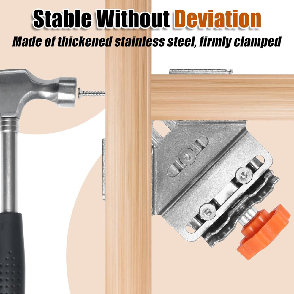 (B 2Pcs) Stainless Steel Right Angle Clamp For Woodworking 6001832677211