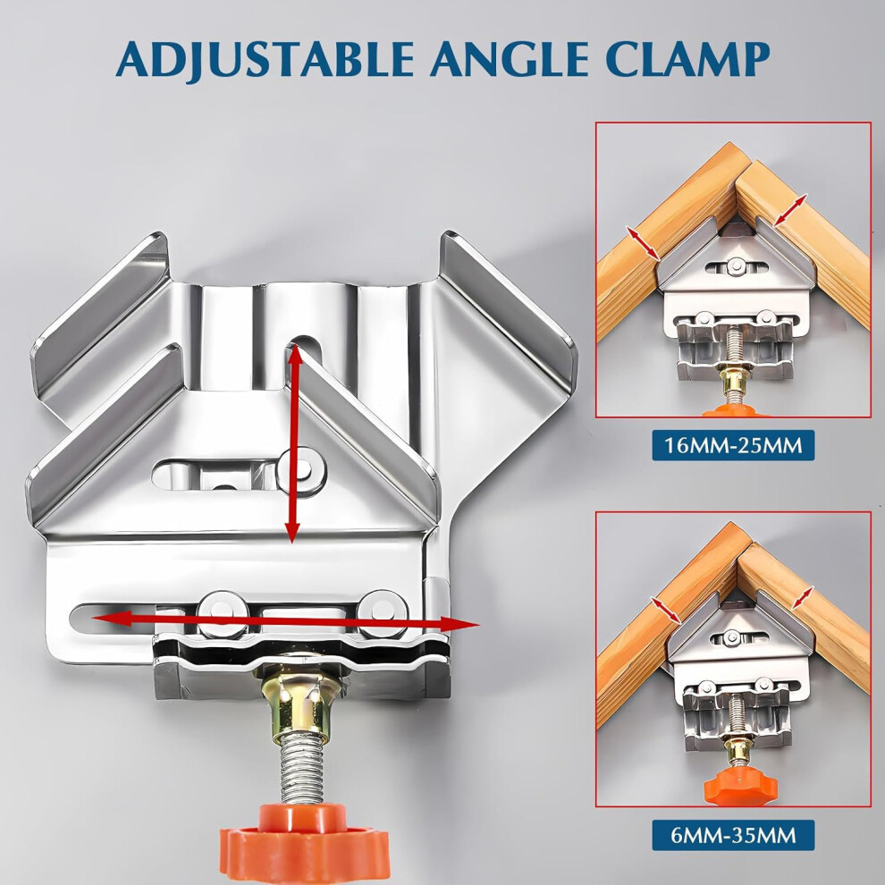 (B 1Pcs) Stainless Steel Right Angle Clamp For Woodworking 6001832677228
